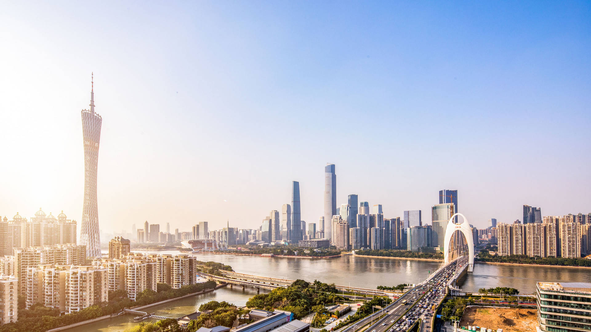 Guangzhou tower cityscape