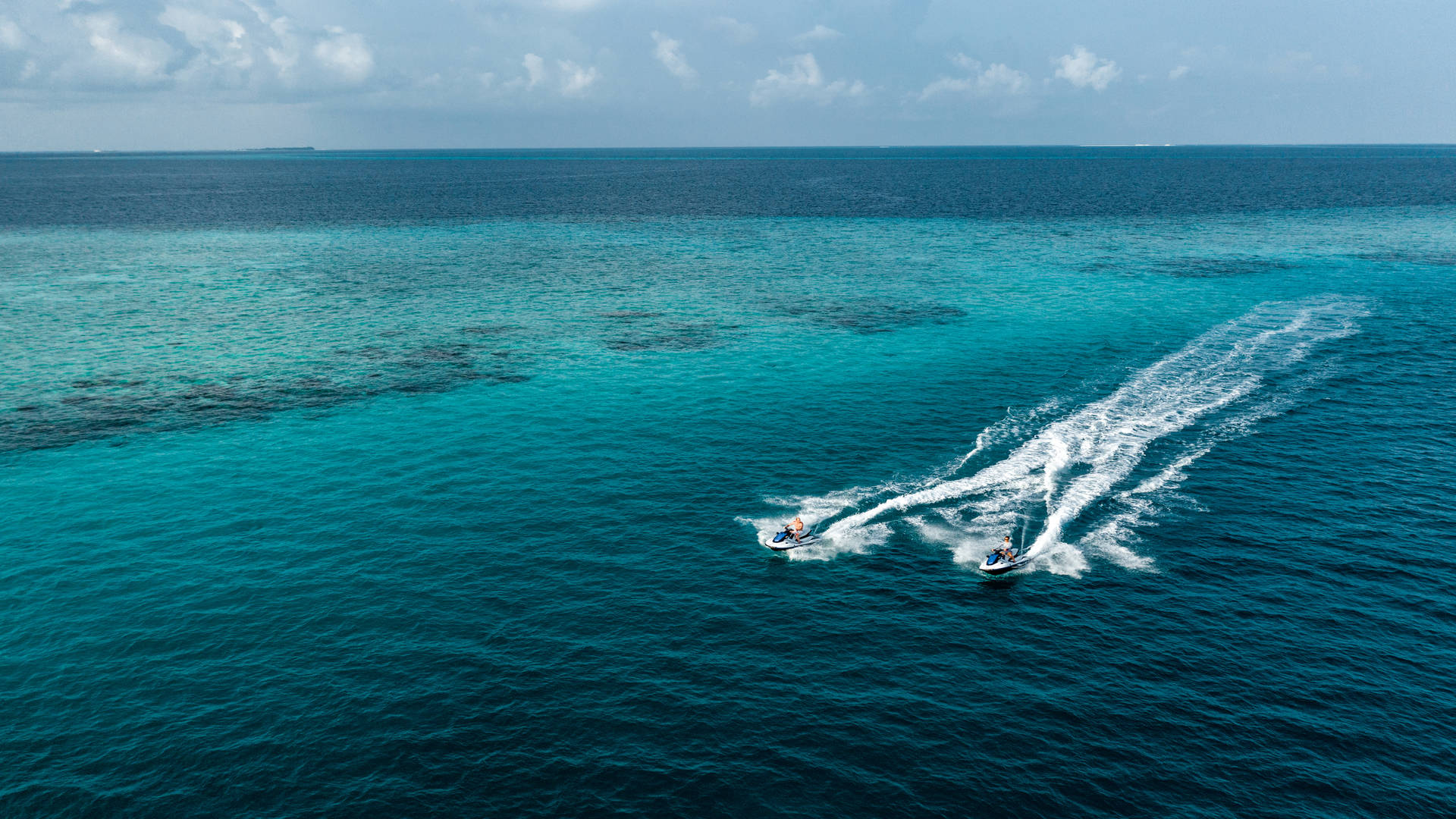 Jet skis at Jumeirah Maldives Olhahali Island