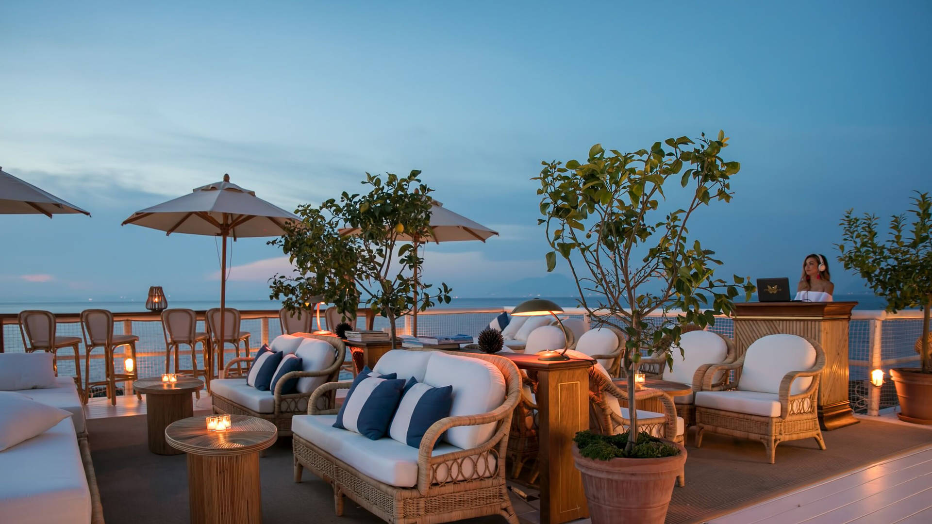 Jumeirah Capri Palace Il Riccio Evening Outdoor Seating