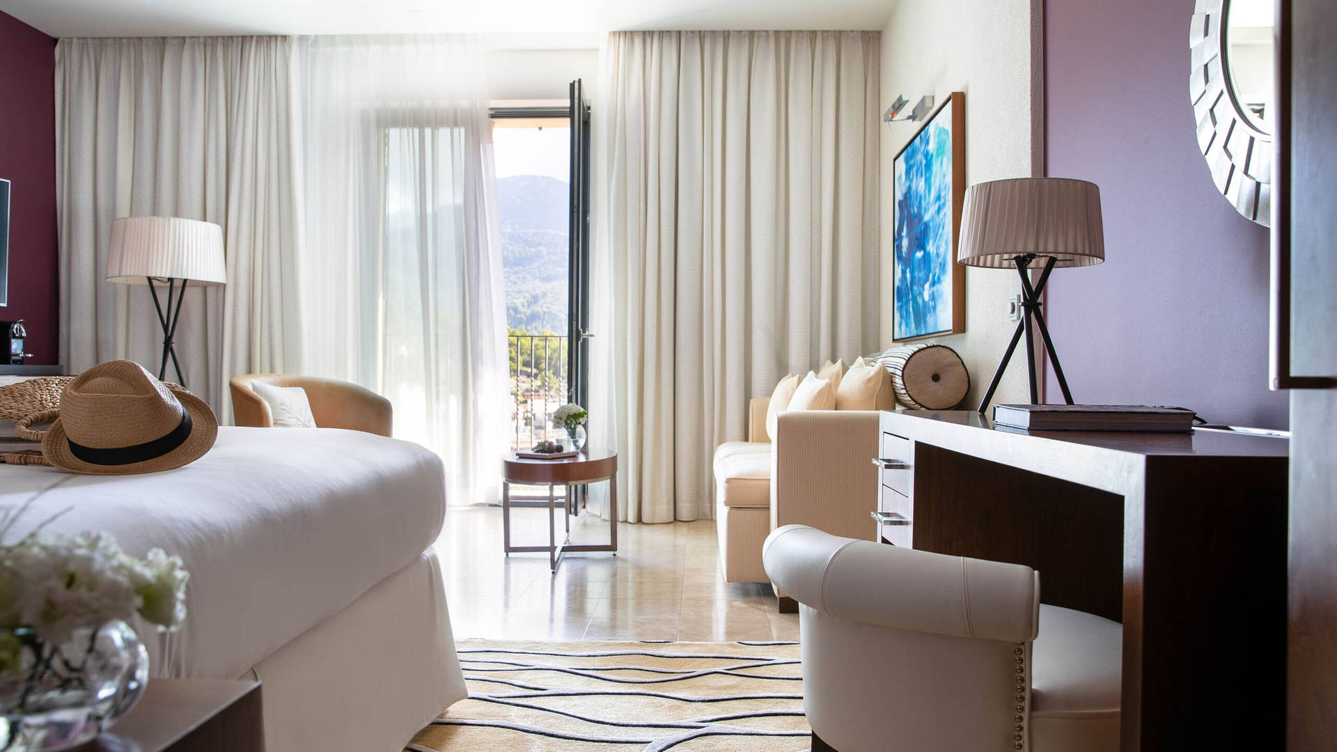 View of the mountains from a bedroom at Jumeirah Port Soller Hotel & Spa