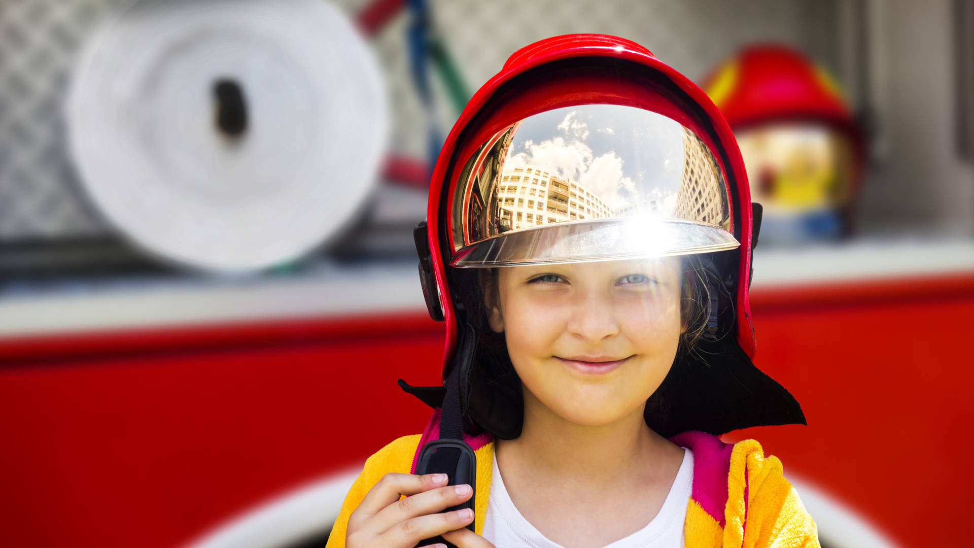 Kids as firemen KidZania Kuwait