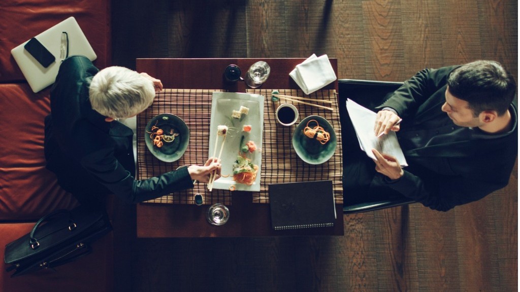 Business people having lunch