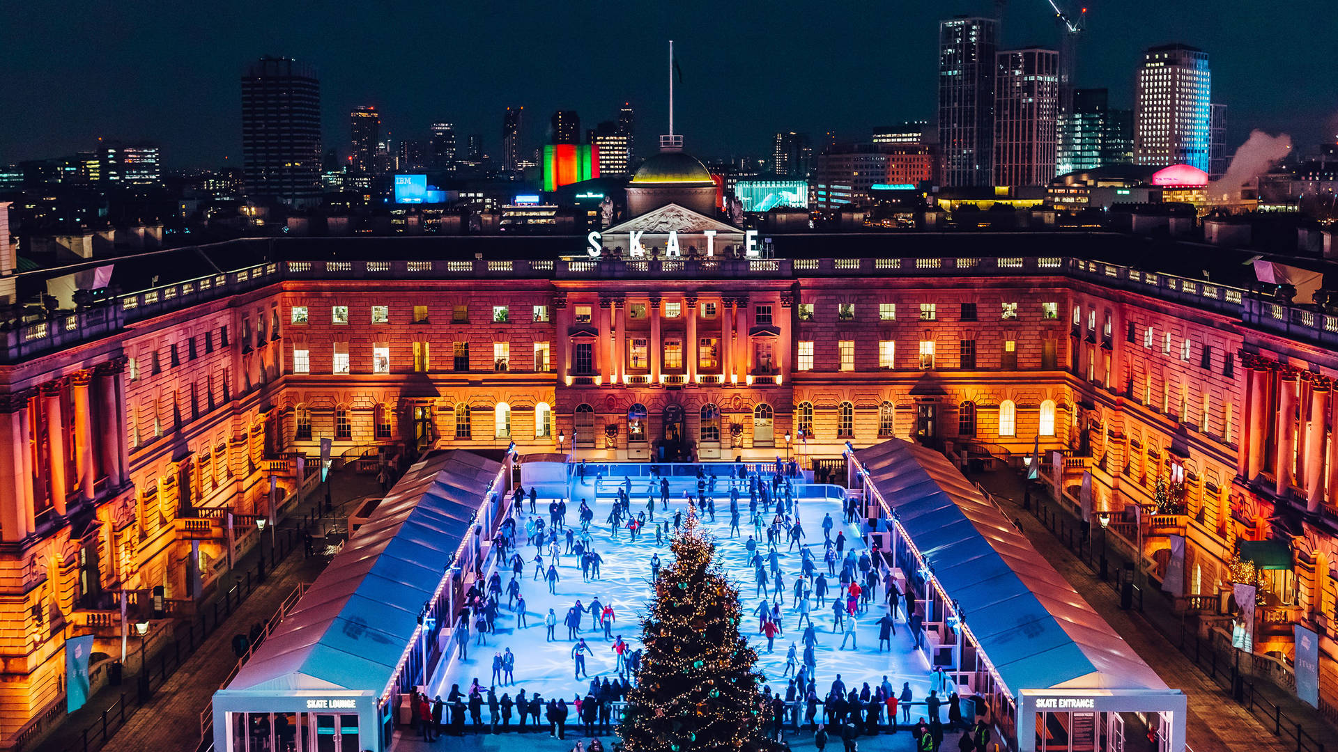 ice skating somerset house family christmas london