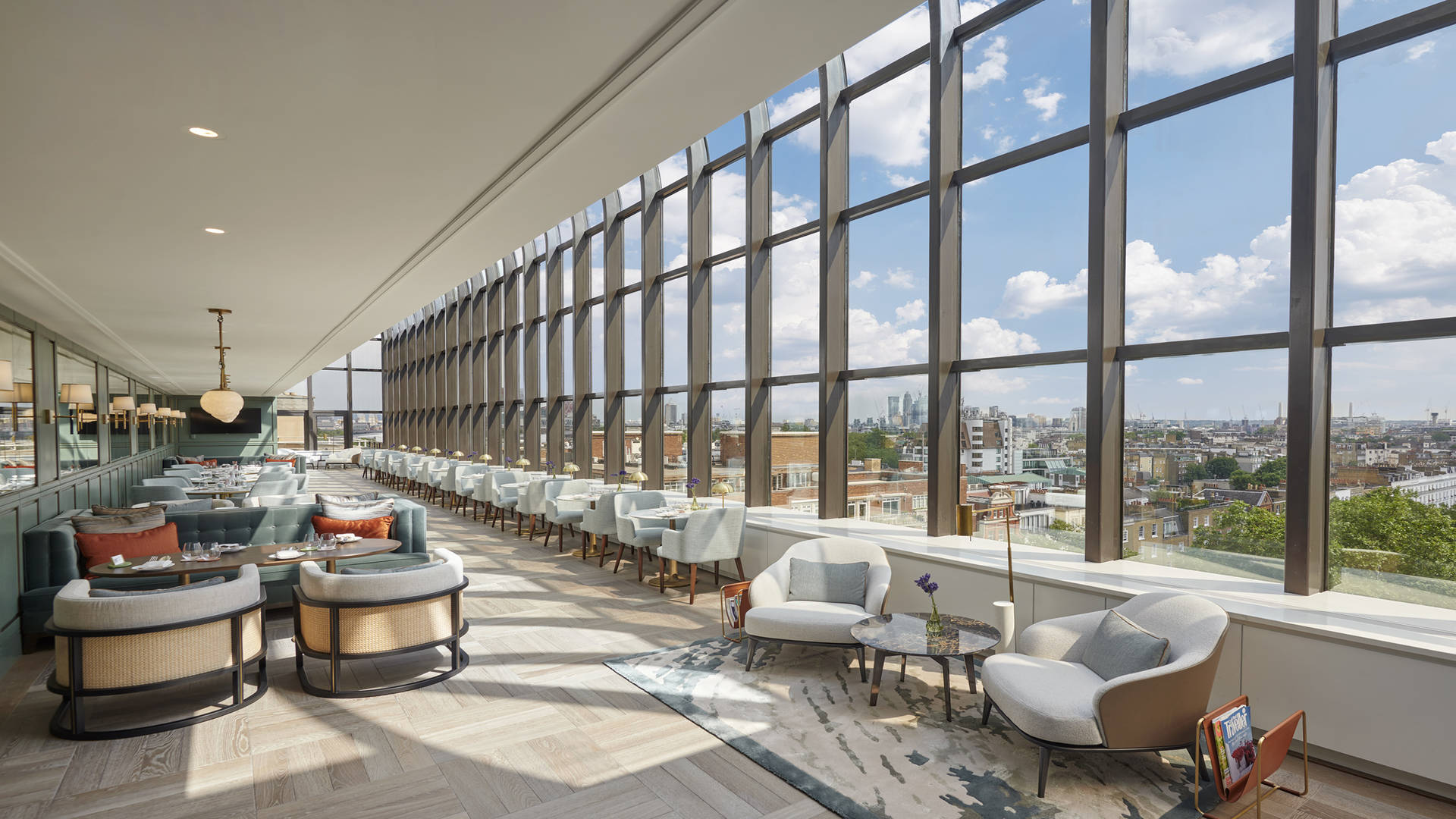 View of London from the Peak Members Lounge at The Carlton Tower Jumeirah