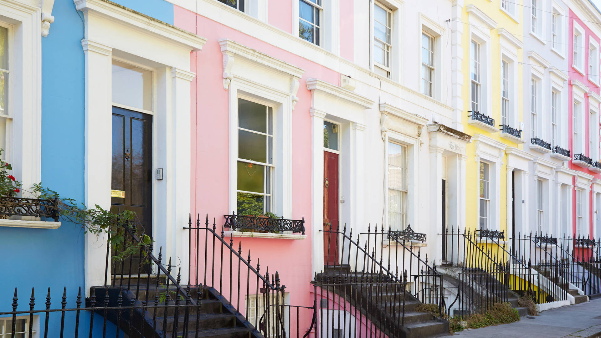 Colourful houses in Notting Hill