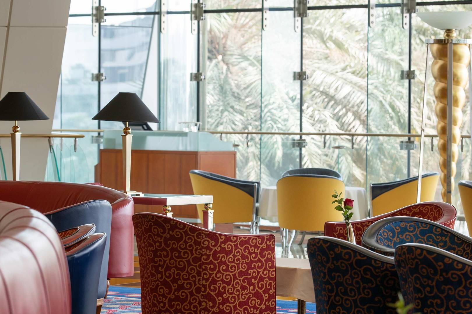 Interior of the Sahn Eddar Restaurant at Burj Al Arab